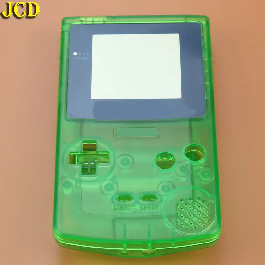 JCD 1 шт корпус оболочка Крышка для kingd GameBoy цвет корпус gbc, чехол Упаковка - Цвет: Transparent green