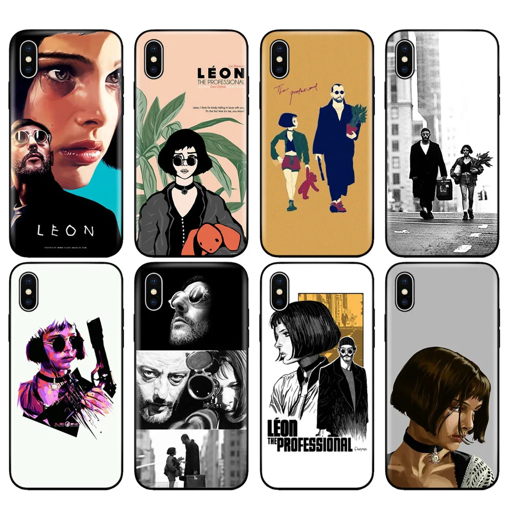 Черный чехол из ТПУ для iphone 5 5s se 6 6s 7 8 plus x 10 силиконовый XR XS 11 pro MAX leon
