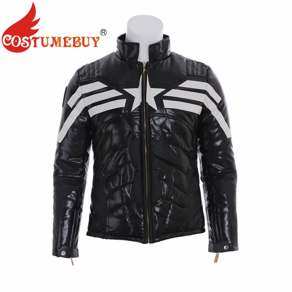 CostumeBuy Капитан Америка Стив Роджерс куртка пальто для взрослых мужчин Осень Зима Хэллоуин Топ куртка Костюм Любой Размер L920