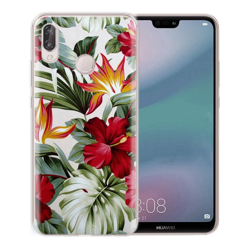 Case For Huawei Honor 7A 8A 8X 8C 9 10 Mate 20 P9 P10 lite/P8 Lite Y5 II Nova 3 Soft Paint TPU Flower Cat Cover AC085 |