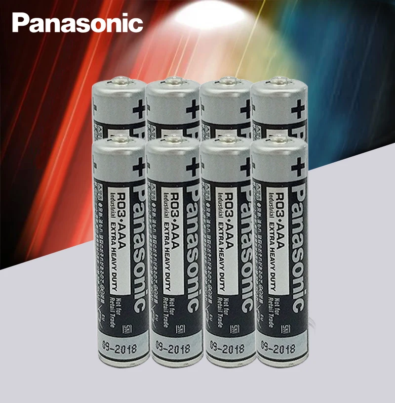 10 шт. Panasonic R03 1,5 В AAA батарея щелочные батареи без ртути Сухой батарея для электрические игрушки фонарик часы мышь