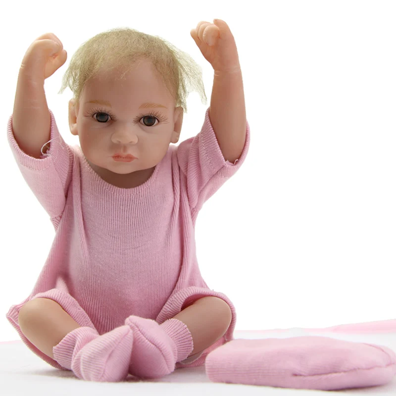 Реалистичные миниатюрные куклы реборны силиконовые виниловые на все тело 27 см