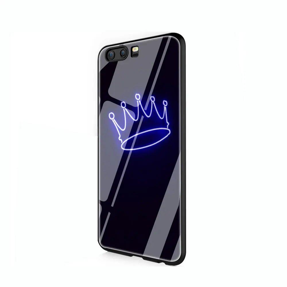 Крышка из закаленного стекла queen and king чехол для Huawei P10 P20 P30 mate 20 Honor 9 10 Lite Pro 7A 8X P Smart - Цвет: G9
