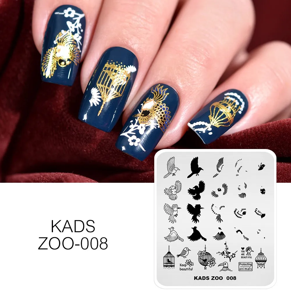 Rolabling Nail Art Stamping Plates 7*8cm Zoo 008 Template Stamp Design Stencil stamper | Красота и здоровье