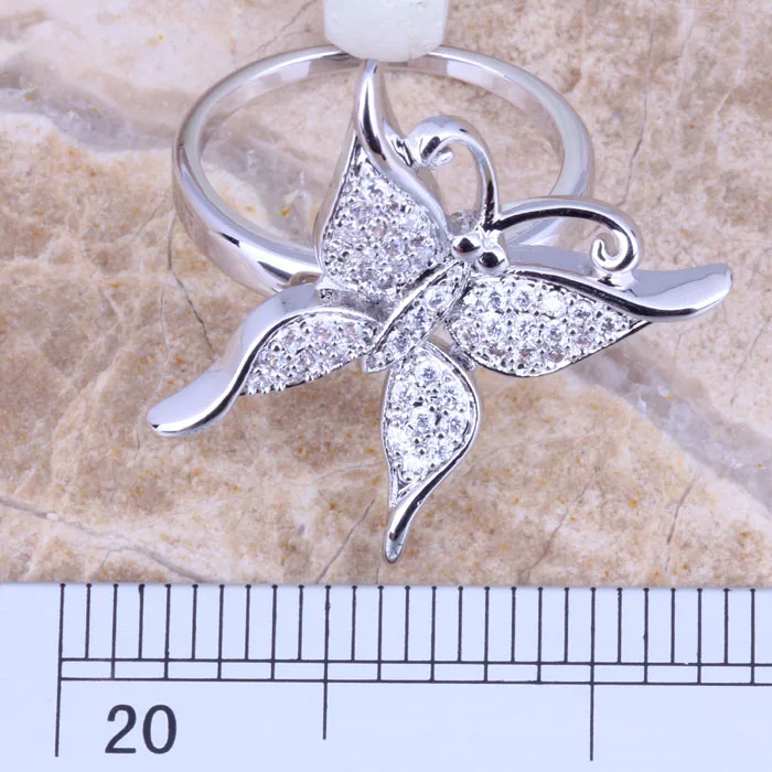 Женское посеребренное кольцо с бабочкой Размеры 6 / 7 8 9 R1260|bag market|bag magazinebag palletizer |