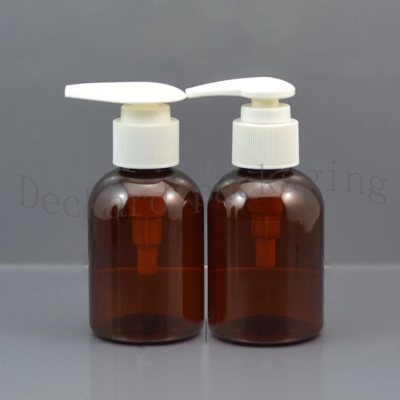 

50pcs 100ml white round empty PET plastic bottle with aluminum cap,100cc white cosmetic liquid soap container Shampoo bottle