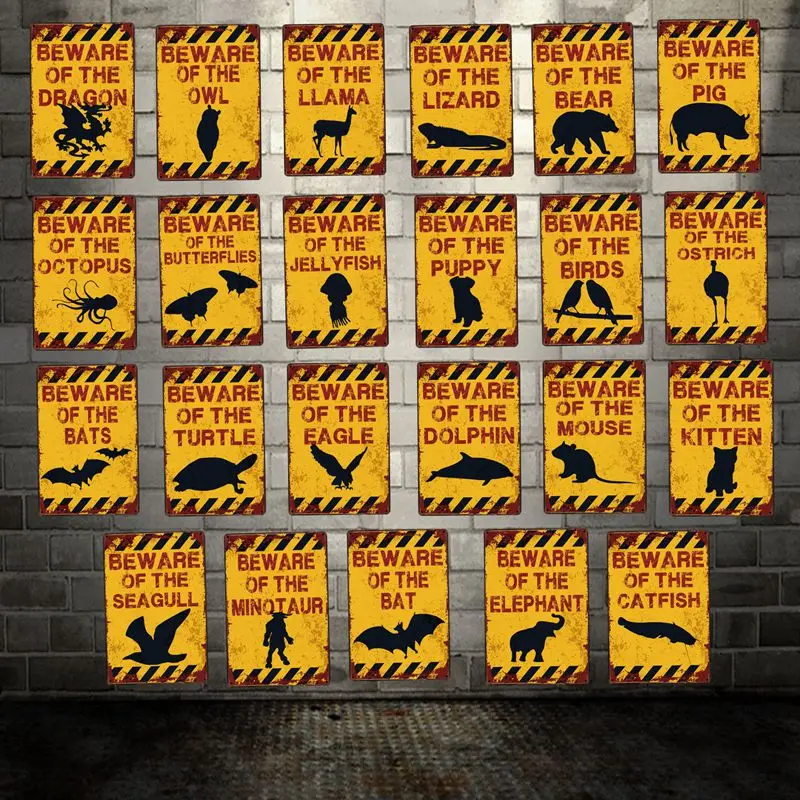 [WellCraft] Остерегайтесь орла, осьминога, медведя, плакаты, металлический знак, настенная табличка, паб, бар, винтажная живопись, индивидуальный Декор HY-1721
