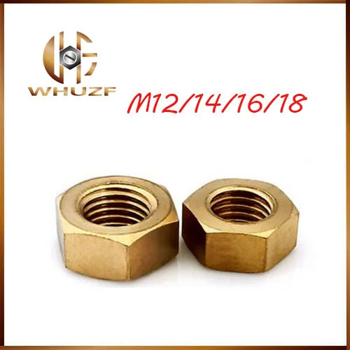 

M12 M14 M16 M18 Metric Thread Copper DIN934 Brass Hexagonal Hex Nuts Hexagon Nut