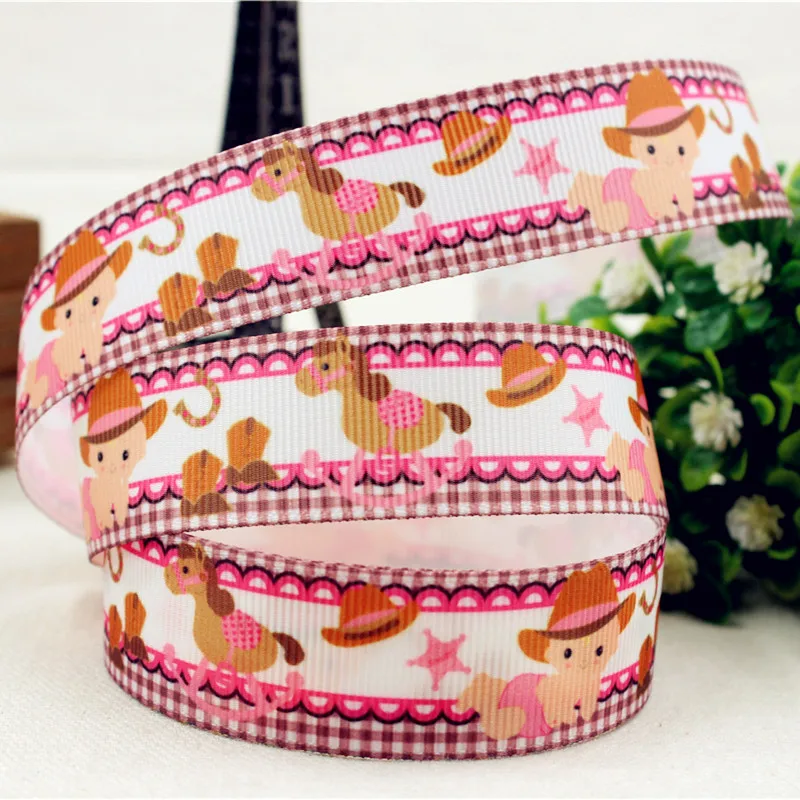15112326 22 ММ Мультфильм Серии Печатных grosgrain ленты DIY handmadeHair аксессуары Материал