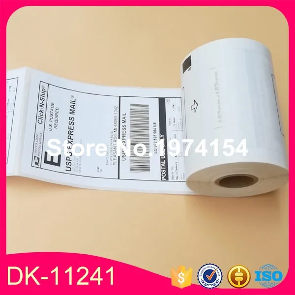 10 рулонов Brother DK-11241 этикетка совместимая Etiketten 102 мм x 152 для QL1050 QL1060N DK-1241 |