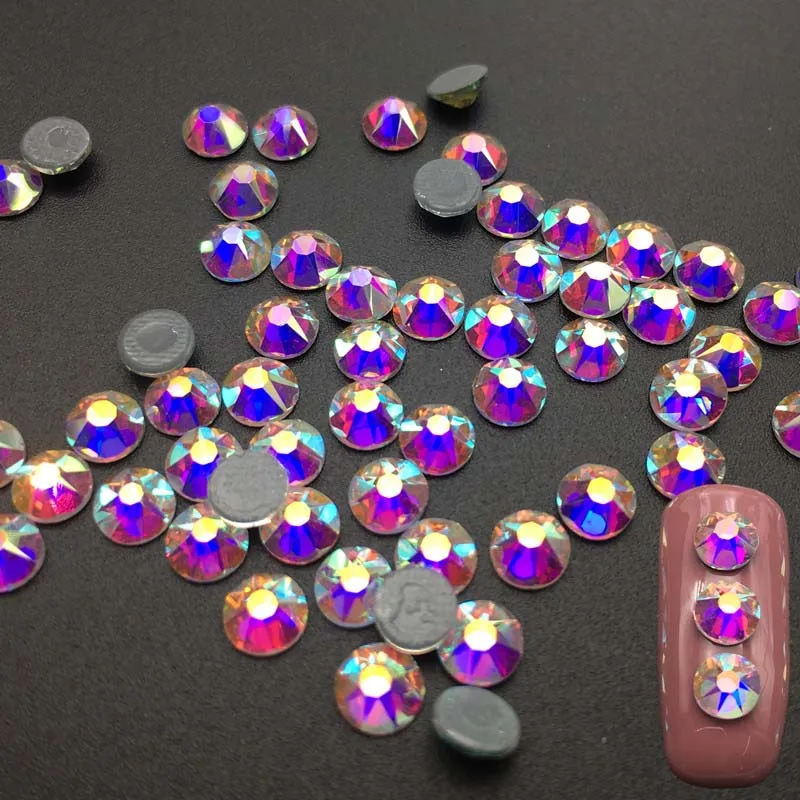 DIY Одежда Горячие сверления Стразы Кристалл красочные круглые плоские стразы