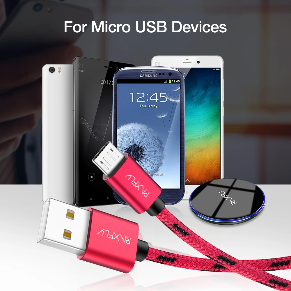 RAXFLY зарядка через usb кабель для samsung S5 S6 край Micro USB кабель нейлон зарядки провод для Xiaomi Note 4X Microusb Зарядное устройство шнур провод для зарядки micro usb юсб кабель для зарядки
