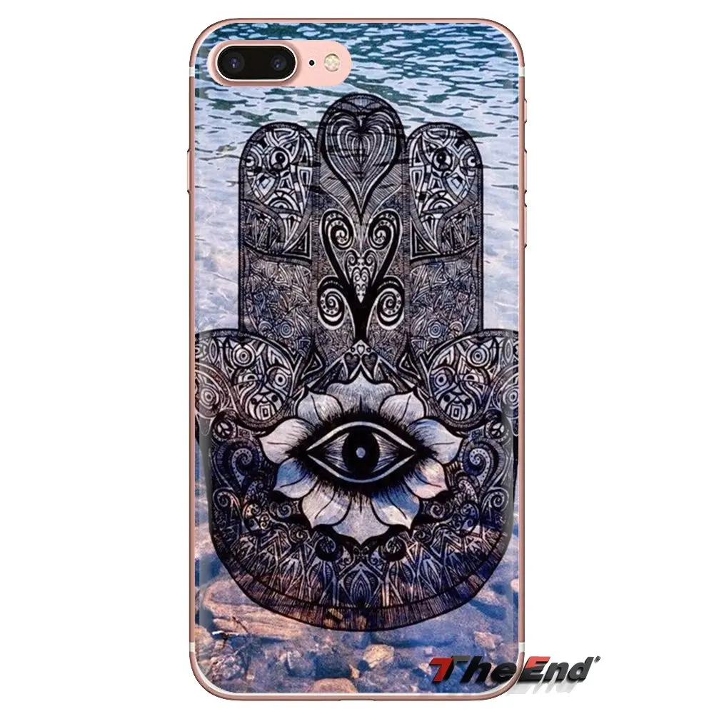 For Samsung Galaxy A3 A5 A7 A9 A8 Star A6 Plus 2018 2015 2016 2017 Transparent Soft Cases Covers hamsa hand evil eye |