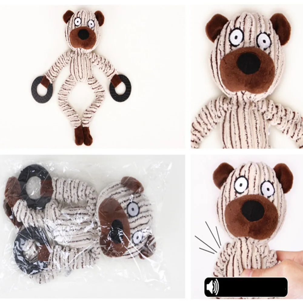 Squeaky Interactive Puppy Chew Toy for Dogs - Plush Animal, Teeth Cleaning, Training Pet Supplies image 3