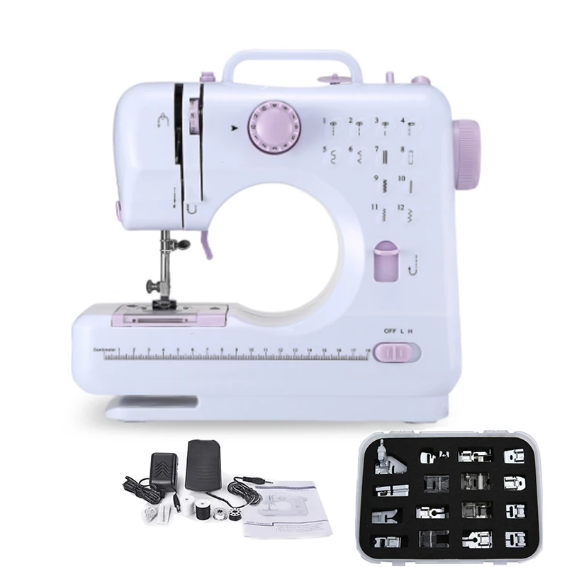 2019 новая мини швейная машина 12 стежков бытовая многофункциональная двойная нить
