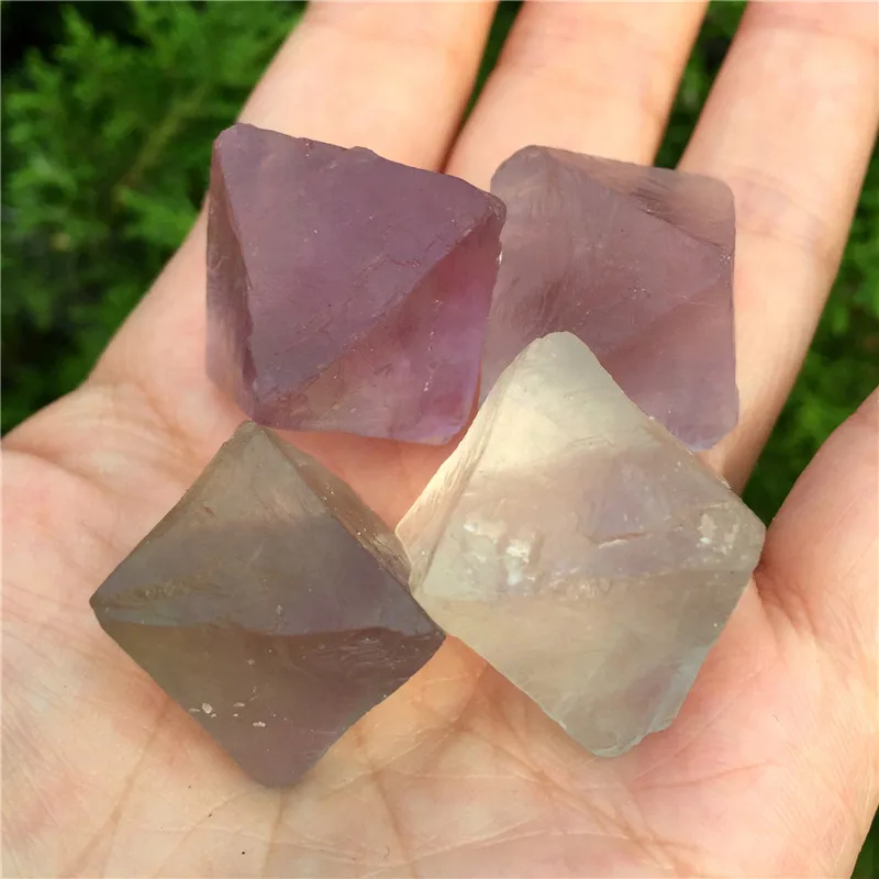 4 шт. натуральная редкая флюоритовая Хрустальная кабоштахедраль Красочные