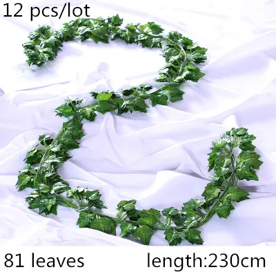 Creeping leaf Несколько стилей, искусственные растения из шелка/латекса, листья винограда, подвесные гирлянды, искусственный цветок для украшения дома, свадьбы - Цвет: Creeping leaf