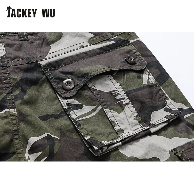 JACKEYWU шорты мужские 2019 модные большие карманы Прямые повседневные камуфляжные