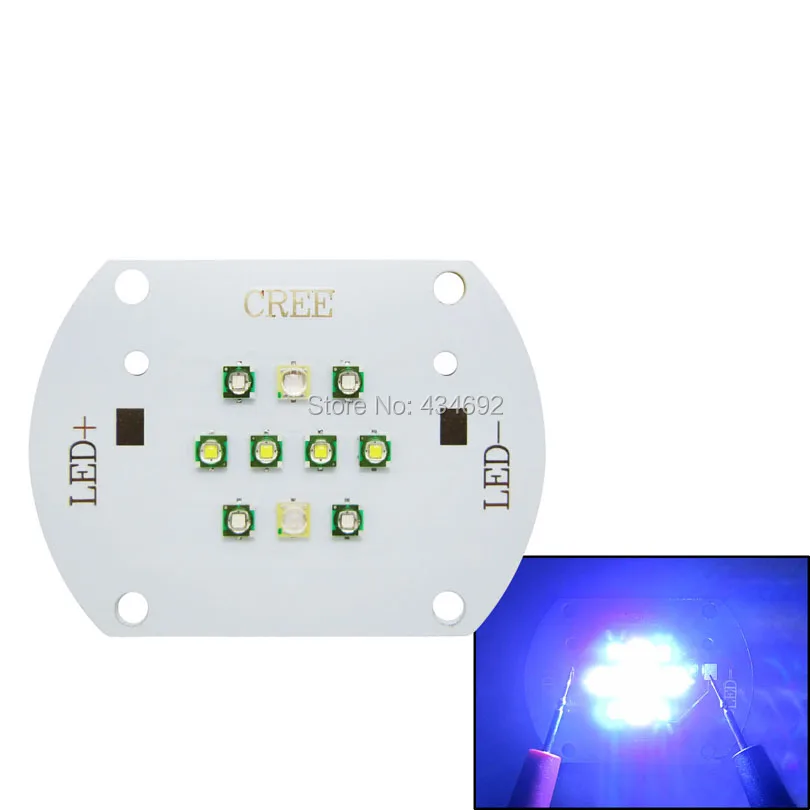 30 Вт DIY Аквариум Светодиодные Лампы Свет Cree XPE XP-E 450nm Королевский Синий + 470nm 5000K