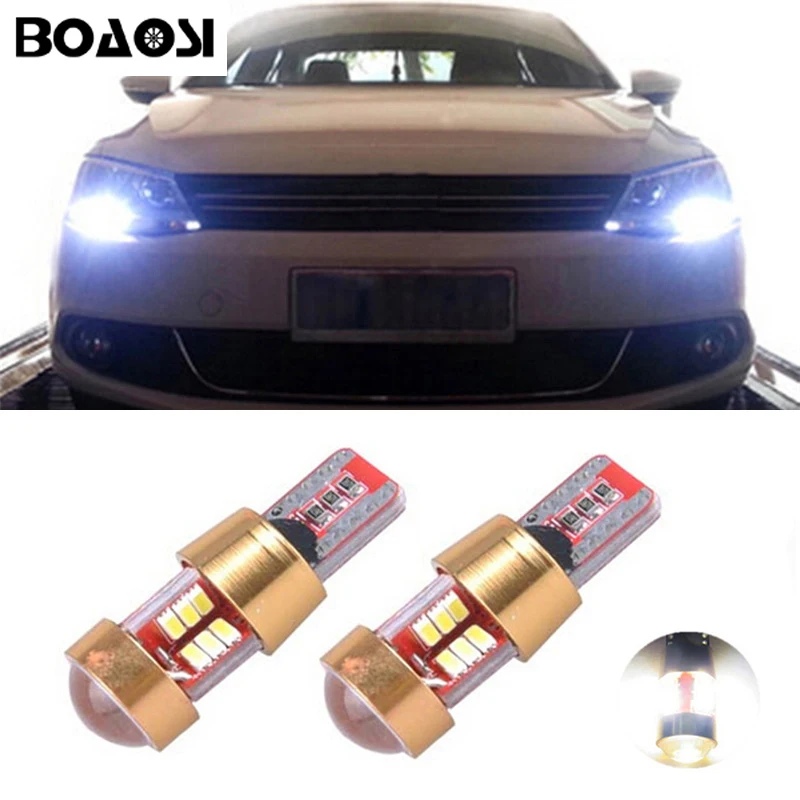 Автомобильный светодиодный фсветильник BOAOSI 2x T10 Canbus W5W с клиновидным цоколем без
