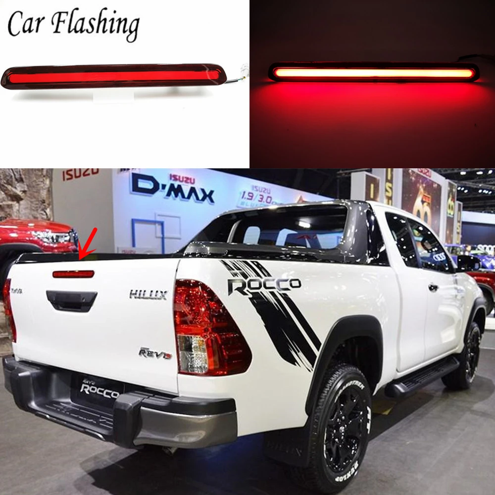 1 комплект светодиодный Отражатель COB лампа заднего DRL для Toyota Hilux Revo 2015 2016 2017 2018