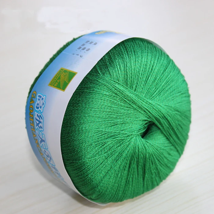 

Natural soft tencel Blended cotton yarn Silk knitting yarn skein worsted crochet yarn for knitting thread 100 grams/skein