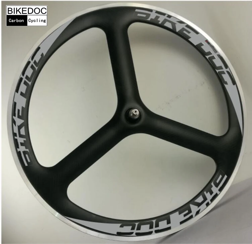 Трехспицевое колесо BIKEDOC из углеродного сплава с тормозной поверхностью 700c|3 spoke
