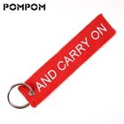 С надписью KEEP CALM AND ручной клади цепочка для ключей брелок OEM или мотоциклов и автомобилей Брелок Прохладный Вышивка брелоков Модные Bijoux (украшения своими руками) брелок для ключей