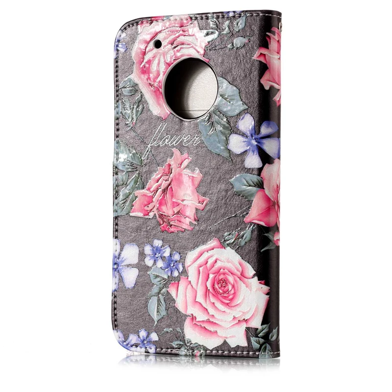 Varnish 3D Relief Flip Leather Wallet Phone Silicone Soft Case Cover Shell Coque Fundas Stand for Motorola C Plus G5 | Мобильные