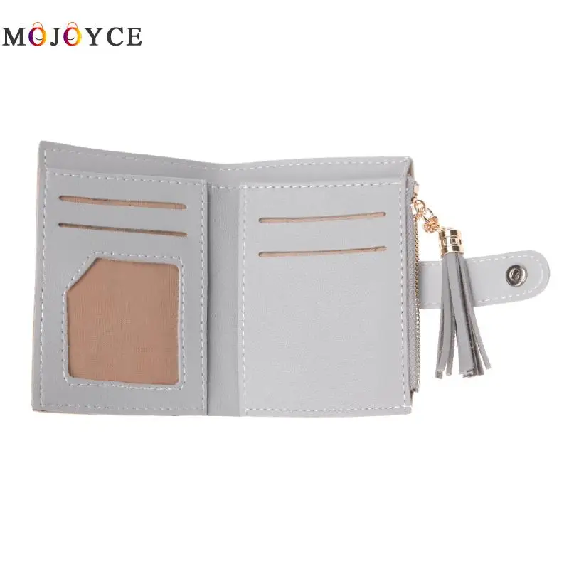Женский кошелек из искусственной кожи, маленький кошелек с кисточками для девушек, Модный женский розовый кошелек, держатель для карт