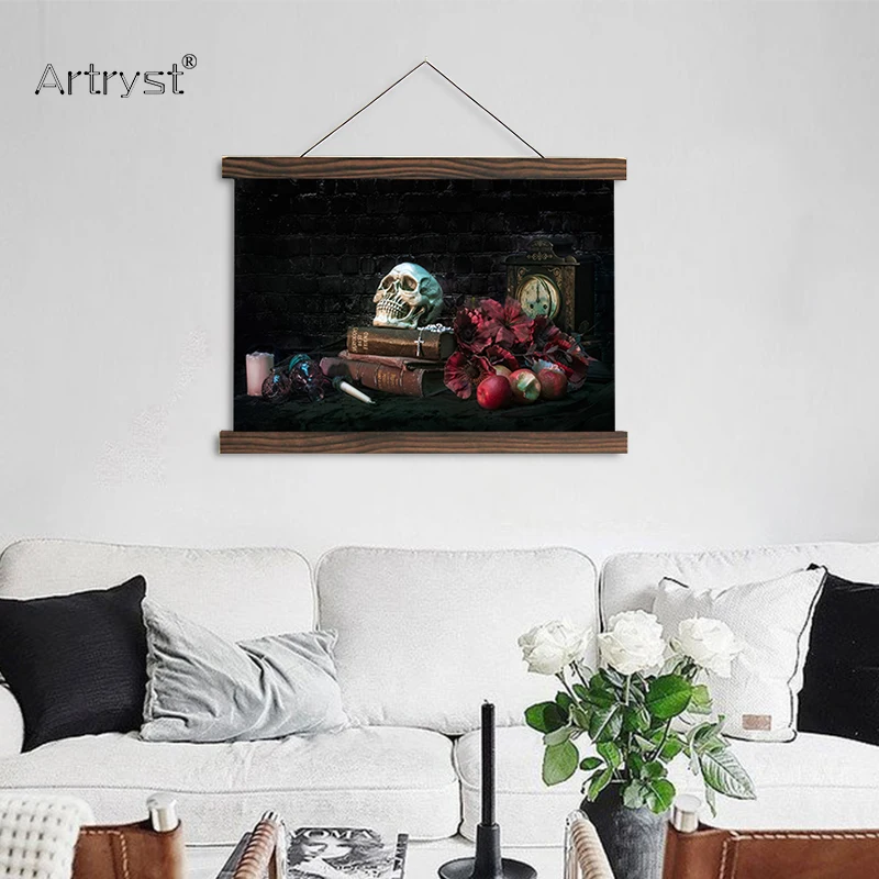 Artryst настенный постер с рисунком в виде книги и черепа|hd prints|custom canvascanvas custom |