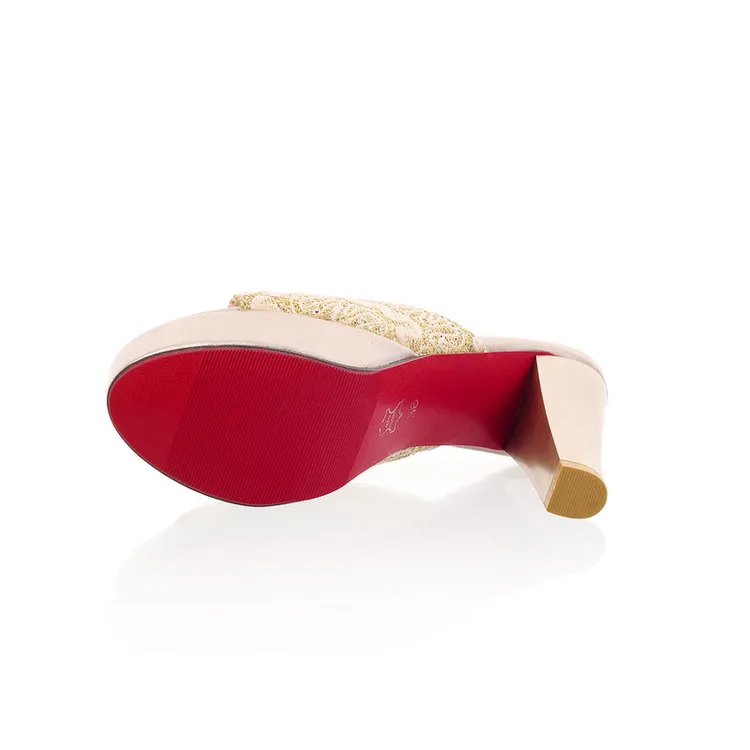 Женские сандалии на высокой подошве повседневные пляжные тапки большие размеры