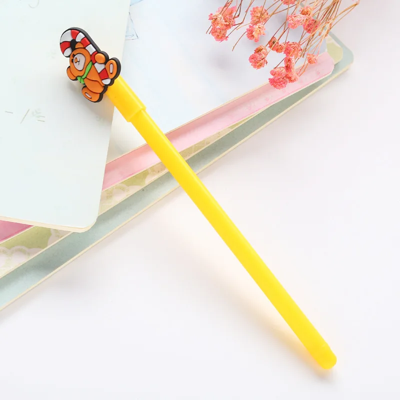 Christmas moose Pen 0.5mm gel pen New Strange Santa Claus cute Pens Stationery Gift Kawaii 23 Colors Office School Supplies - Цвет: 09
