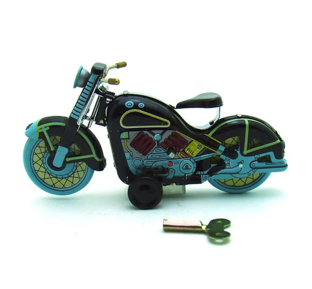 Винтажная Коллекция мотоциклов оловянные игрушки Классические заводные модели