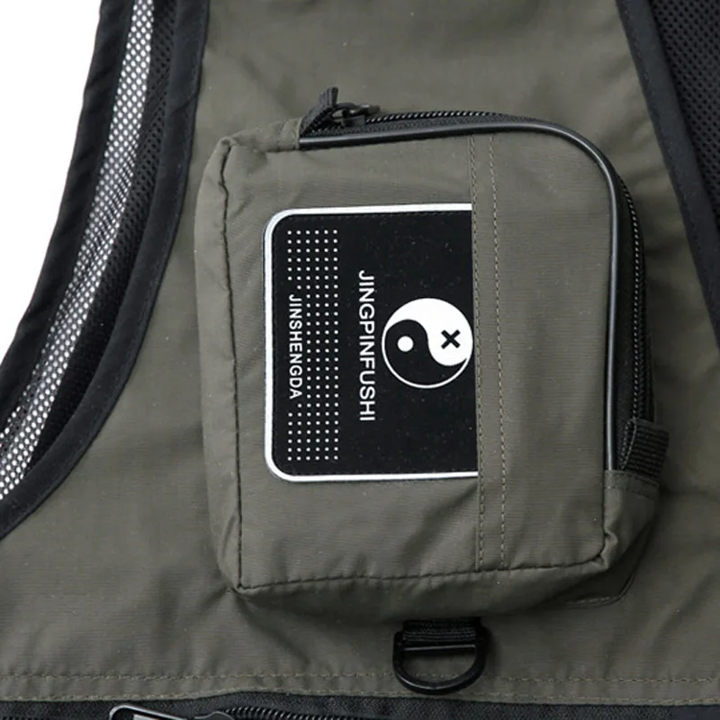 Уличный спортивный мужской жилет для рыбалки с несколькими карманами