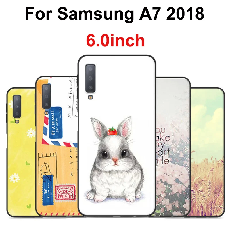 Чехол для Samsung A7 2018 чехол в стиле кантри мягкая силиконовая крышка телефона galaxy A 7