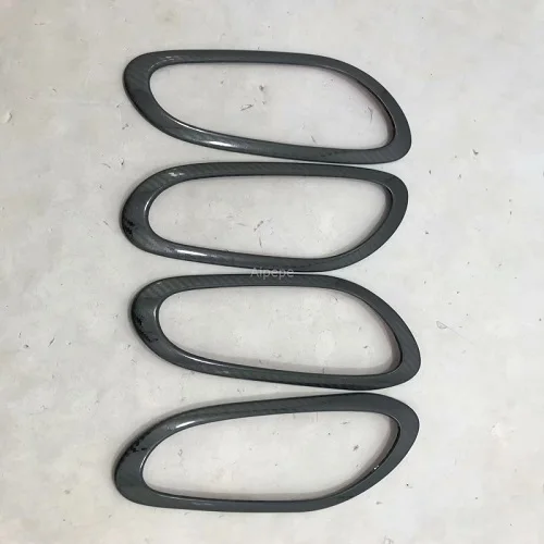 carbon fiber Горячая для Nissan Terra автомобильный Стайлинг крышка из нержавеющей стали палка отделка двери внутренняя ручка чаша рамка лампа подлокотник 4 шт - Цвет: carbon fiber