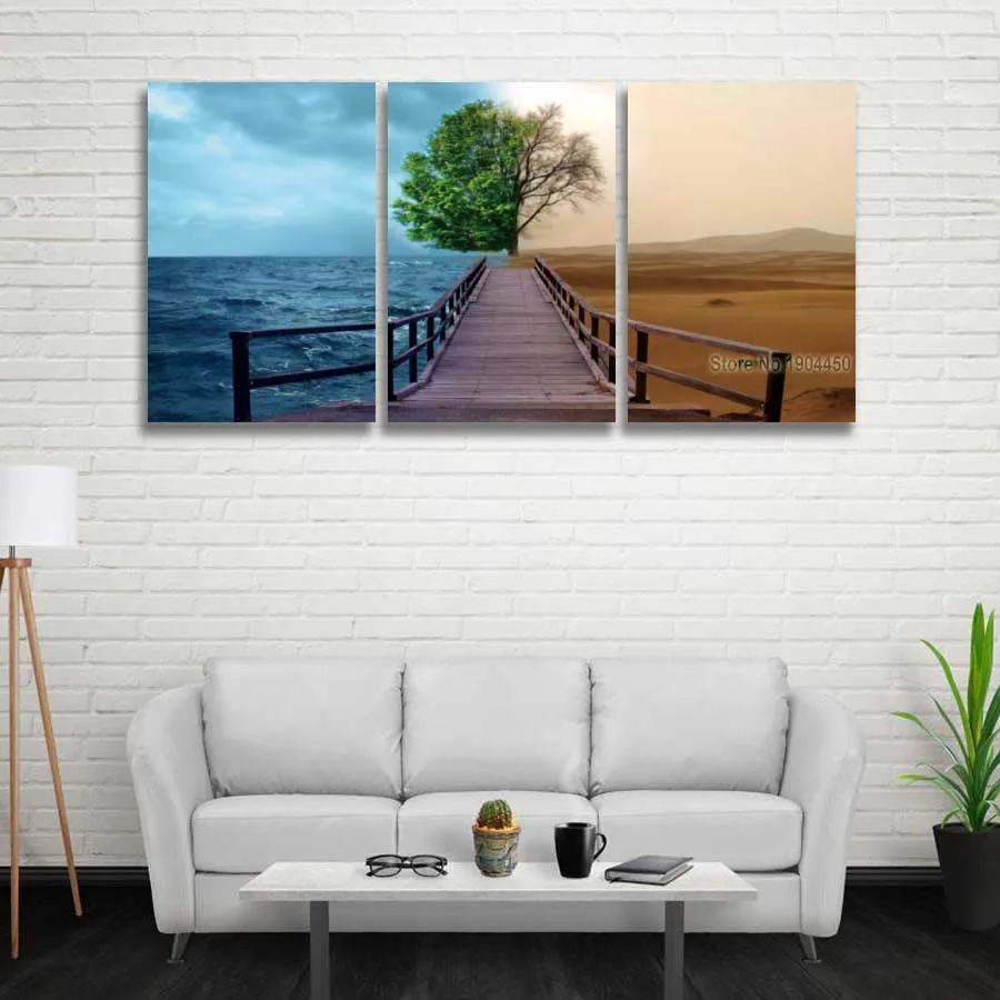 3 панели холст настенные художественные принты сезон пейзаж Картина модульная