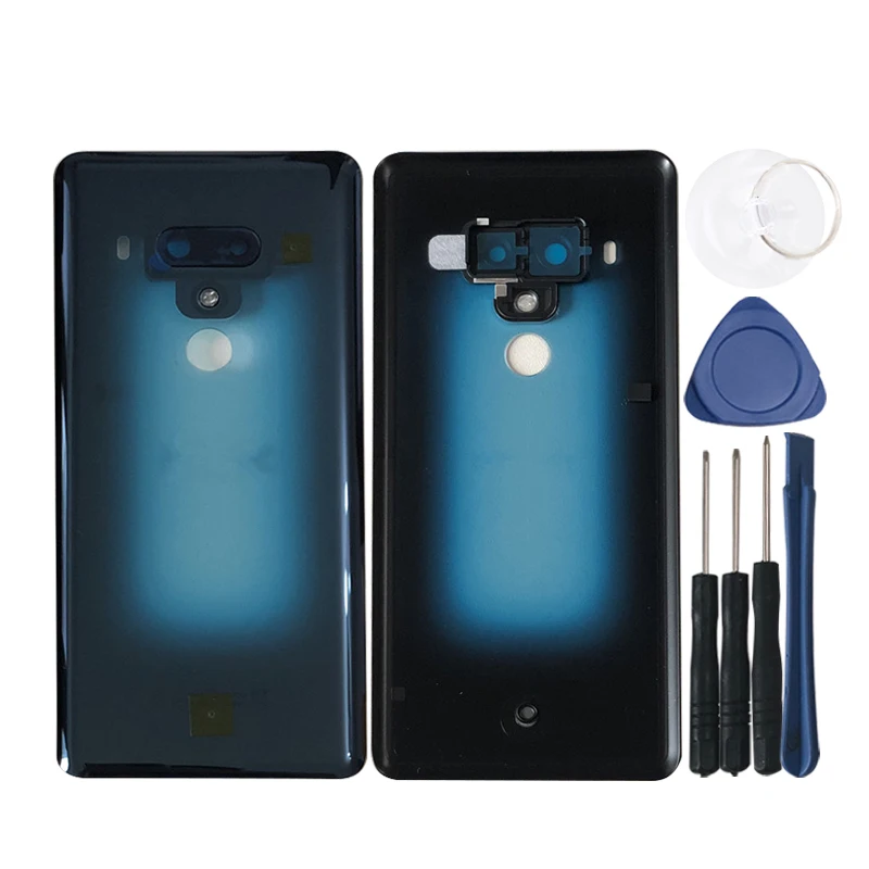 Axisinternational стеклянный корпус для 6," htc U12+/U12 Plus Задняя крышка батареи чехол+ рамка для камеры+ стеклянная линза+ дверь вспышки