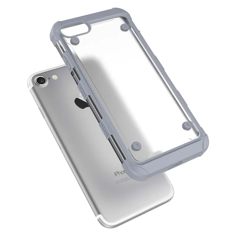Bumper Case For iPhone 7 8 Coque Shockproof Frame Cover iPhone7plus 8plus Hard PC &amp Soft TPU Protective Border |