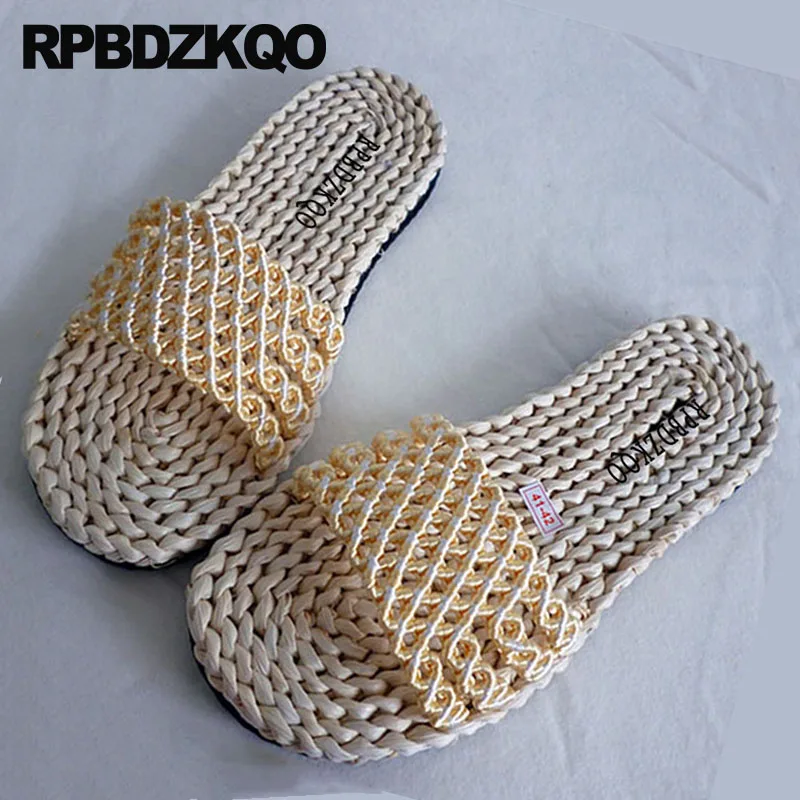 Шлепанцы мужские сетчатые дизайнерские сандалии эспадрильи дышащая обувь без