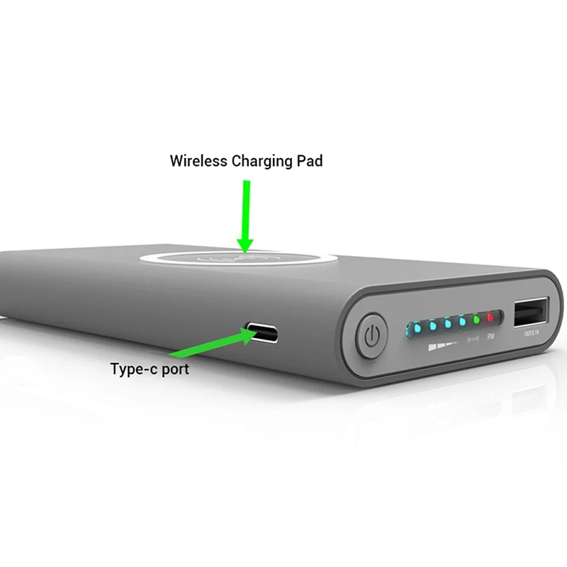 1 комплект Qi беспроводной DIY power Bank комплект портативное беспроводное зарядное устройство чехол без батареи(нужно DIY самостоятельно
