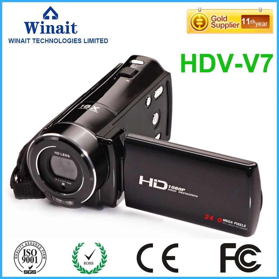 Супер камера видео профессиональный 24mp 16X цифровой зум фото DIS 3 0 &quotЖК дисплей