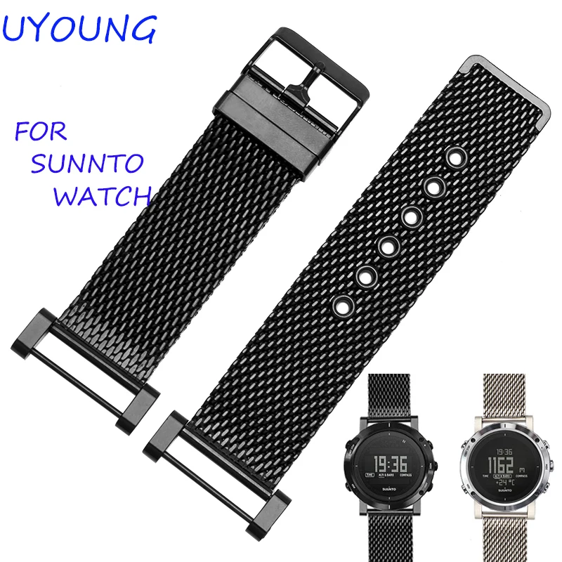 Высококачественный ремешок для часов Suunto Essential из нержавеющей стали 24 мм два типа