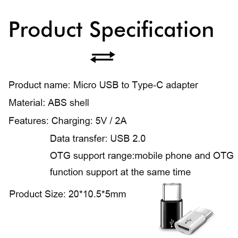 Адаптер Type C на Micro USB для Xiaomi Mi 10 9 Mi10 Redmi Note 8 Pro Huawei P30 Oneplus 7 One Plus 7T USBC TypeC OTG