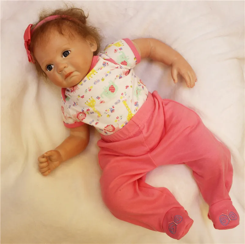 Кукла реборн детская мягкая силиконовая Реалистичная кукла младенец 50 см