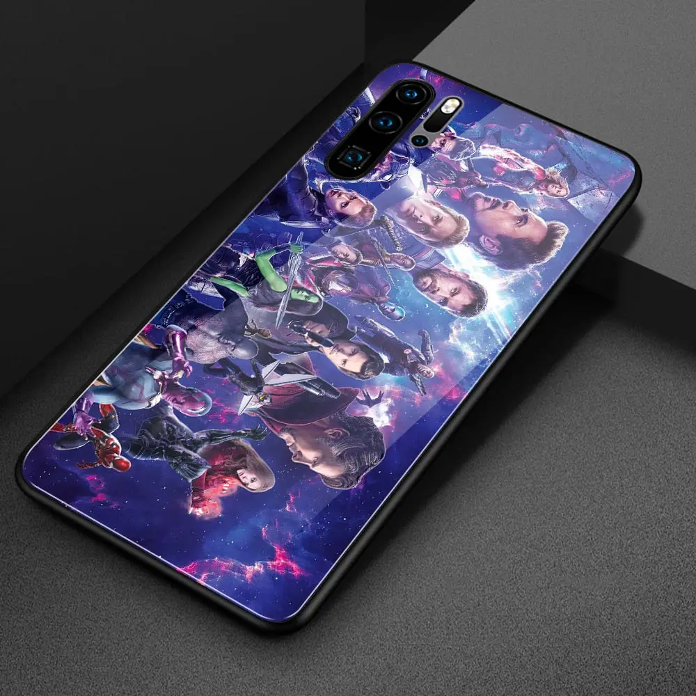 Для Huawei P20 pro Чехол стеклянная задняя крышка P9 plus чехол Marvel Super hero Мстители для P10 Plus