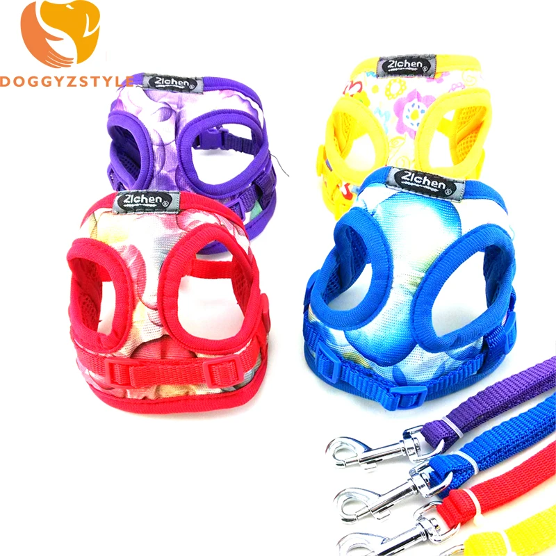 Регулируемая шлейка для собак нейлоновый Воздухопроницаемый поводок маленьких