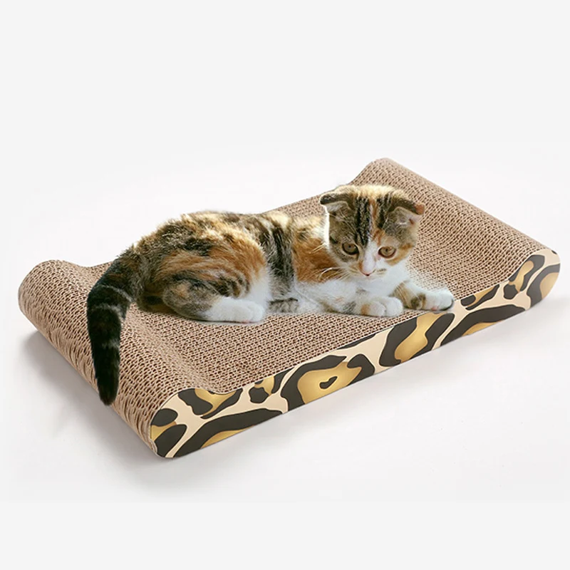Гофрированный Бумажный кошачий скребок для котенка кошачьей кошки леопарда, Когтеточка для кошек, коврик для кошек, игрушки для домашних животных, аксессуары для игр