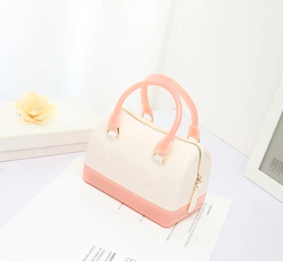 White Mix Pink Новинка, силиконовая летняя милая сумка для конфет, желе, Женская Повседневная Сумка-тоут, женская сумка через плечо, пляжные сумки, сумка для девушек - Цвет: White Mix Pink